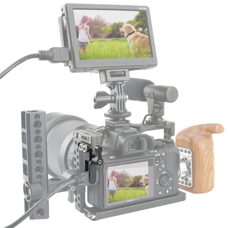 NICEYRIG Cable Clamp Lock Applicable for HDMI USB Cable, Compatible with Sony A7III A7RIII A7RIV A7II A7SII A7RII A9 Camera Cage - Image 5